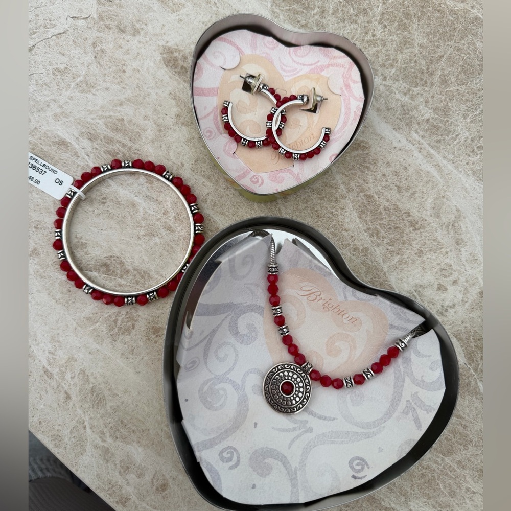 Brighton Spellbound Red and Silver Jewelry Set